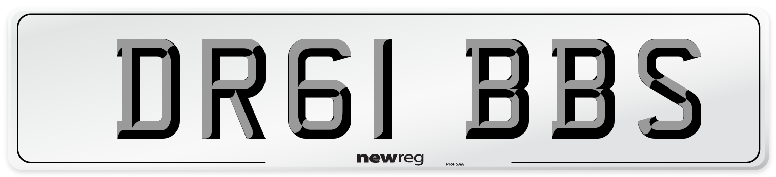 DR61 BBS Number Plate from New Reg